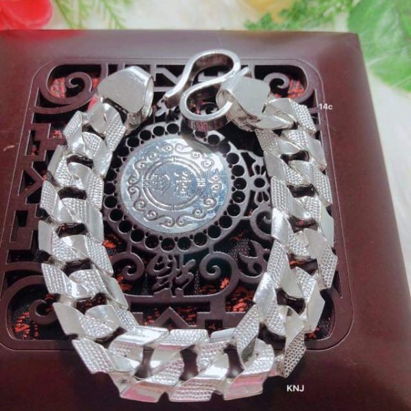 Vòng Tay Bạc Bản Dẹp